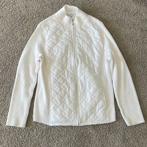 Croft&Barrow Sweater/Jacket. Quilted front. Full Zip.